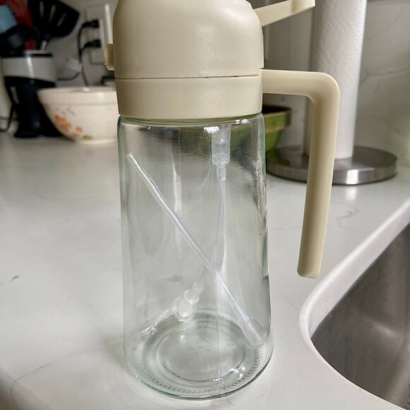 NEW Glass Olive Oil Sprayer w/ Stickers, 2 in 1 Oil Dispenser, Food Grade Bottle - Picture 10 of 15